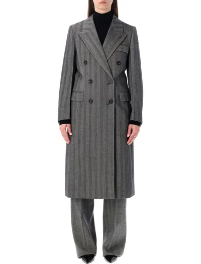 FERRAGAMO FERRAGAMO FERRAGAMO OVERSIZED DOUBLE-BREASTED CHEVRON WOOL COAT