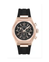 Ferragamo Tonneu Chrono Silicone Watch Man Wrist Watch Rose Gold Size Onesize Stainless St In Rose Gold