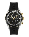 Ferragamo Men's Urban Chronograph Silicone Strap Watch, 43mm In Silver