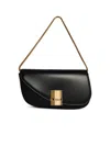 FERRAGAMO FIAMMA BLACK LEATHER CROSSBODY BAG