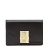 Ferragamo Fiamma Leather Card Holder In Black
