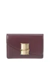Ferragamo Fiamma Leather Card Holder In Red