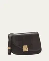 Ferragamo Fiamma Lizard-print Saddle Crossbody Bag In Brown