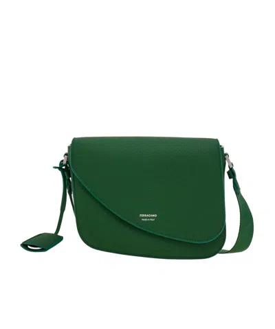 Ferragamo Fiamma Messenger Bag (s) In Green