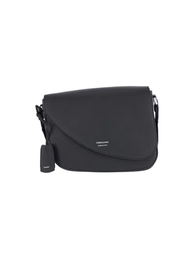 Ferragamo Textured Pebble Shoulder Bag