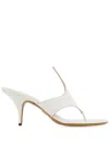 Ferragamo Lyrai Leather Mules In White