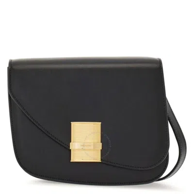Ferragamo Fiamma S Shoulder Bag In Black