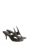 Ferragamo Sabot Infradito Lyrai In Pelle Nera  Donna