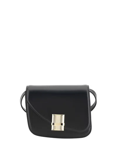 Ferragamo Fiamma Shoulder Women's Bag In Black
