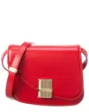 Ferragamo Small Asymmetric Leather Crossbody Bag In Red