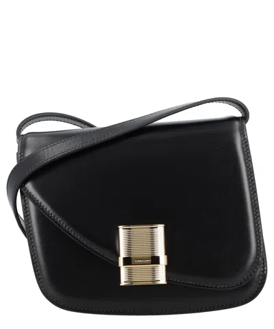 Ferragamo Fiamma S Shoulder Bag Black