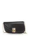 Ferragamo Fiamma Calf Leather Shoulder Bag In Nero