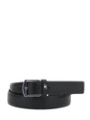 Ferragamo Black Belt With Gancini Detail On The Front And Adjustable Buckle In Leather Man