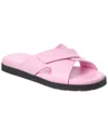 Ferragamo Fidal Leather Sandal In Pink