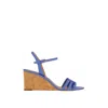 Ferragamo Fieri Leather Wedge Sandal In Multi