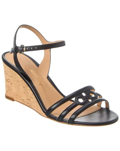 FERRAGAMO FERRAGAMO FIERI LEATHER WEDGE SANDAL