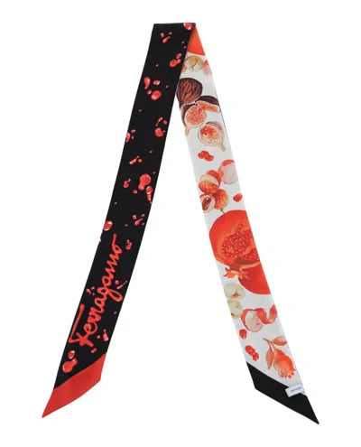FERRAGAMO FIG PRINT SILK BANDEAU