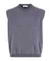 Ferragamo Fine-knitted Top In Gray