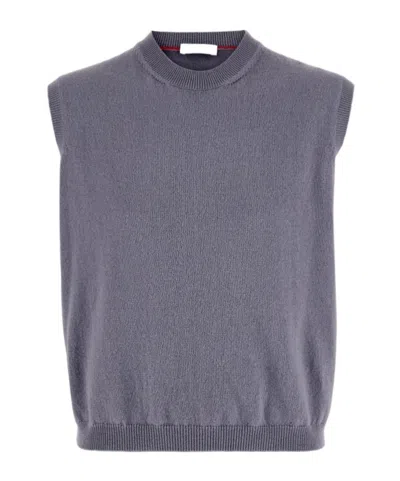 Ferragamo Fine-knitted Top In Gray
