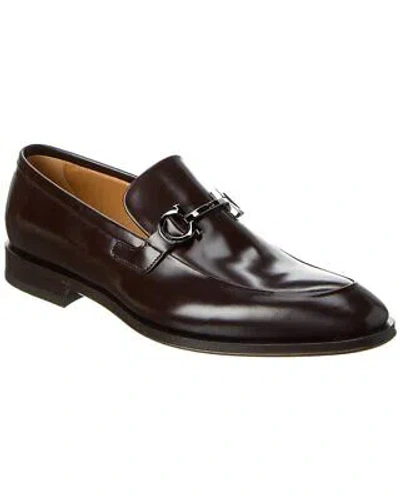 Pre-owned Ferragamo Finley Leather Loafer Men's In Brown