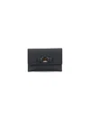 Ferragamo Textured Bow Detail Cardholder And Wallet In Black