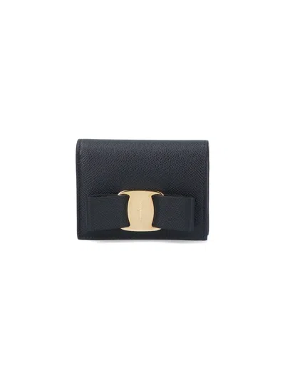 Ferragamo Fiocco Vara Coin Purse In Black