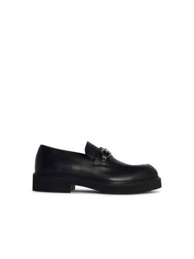 Ferragamo Salvatore  'fiorello' Black Leather Loafers