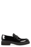 Ferragamo Horsebit Chunky Sole Leather Loafers In Black