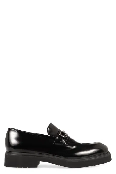 FERRAGAMO FERRAGAMO FIORELLO LEATHER LOAFERS