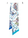 Ferragamo Patchwork Printed Silk Scarf In Multi