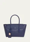 Ferragamo Firenze Flap Leather Tote Bag In Midnight/gold