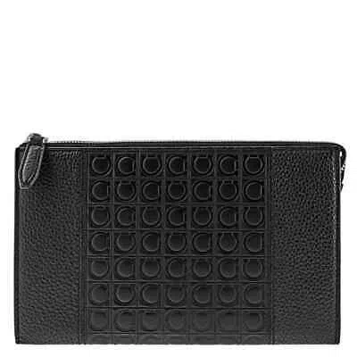 Pre-owned Ferragamo Firenze Gamm Document Holder Black 240865 685399 240865 685399