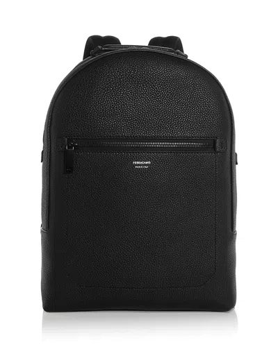 Ferragamo Firenze Leather Backpack In Black
