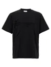 Ferragamo Signature Velvet Logo T-shirt In Black