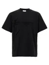 Ferragamo Signature Velvet Logo T-shirt In Black