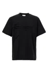 Ferragamo Signature Velvet Logo T-shirt In Black
