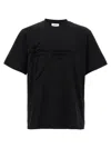Ferragamo Signature Velvet Logo T-shirt In Black