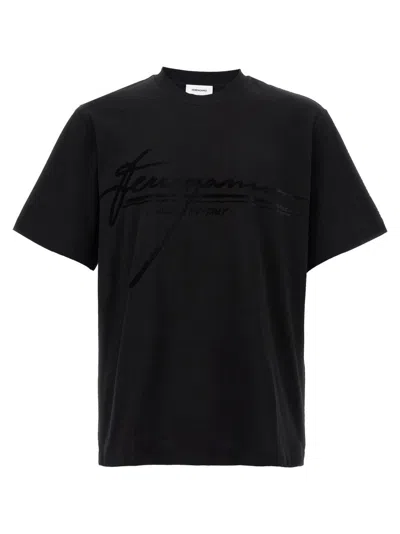 Ferragamo 'firma' T-shirt In Black