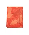 Ferragamo Fish Print Scarf In Burgundy