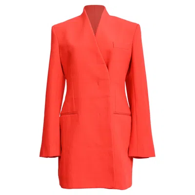 Pre-owned Ferragamo Fitted Blazer In Red Wool