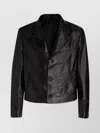 Ferragamo Lapel Collar Leather Jacket With Front Pockets
