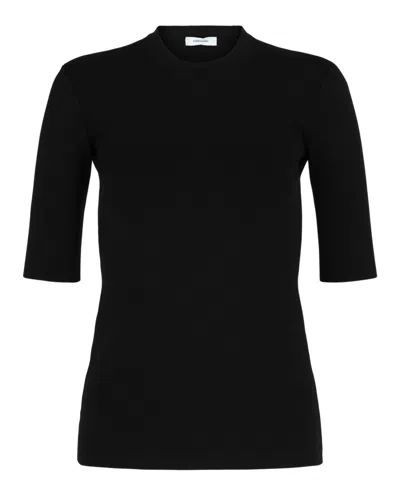 Ferragamo Fitted Short-sleeve T-shirt In Black