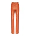 Ferragamo Five-pocket Leather Pants