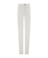 Ferragamo Five Pocket Trouser In White