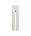 Ferragamo High-rise Midweight Denim Straight-leg Pants In White
