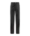 Ferragamo Five-pocket Nappa Trousers In Black