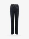 Ferragamo Men Five Pockets Jeans With Logo Tag In Blue