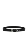 Ferragamo Fixed Belt With Double Hooks In Black