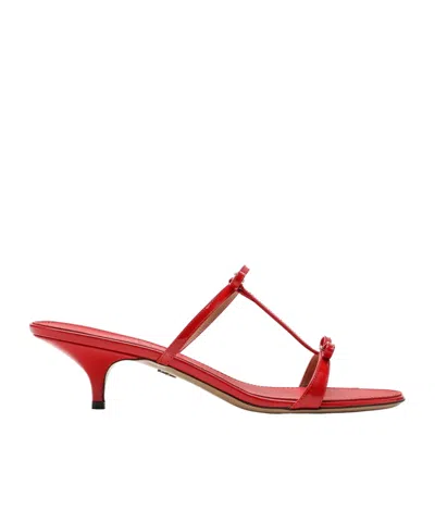 Ferragamo Flame Red Mini Bow Sandals