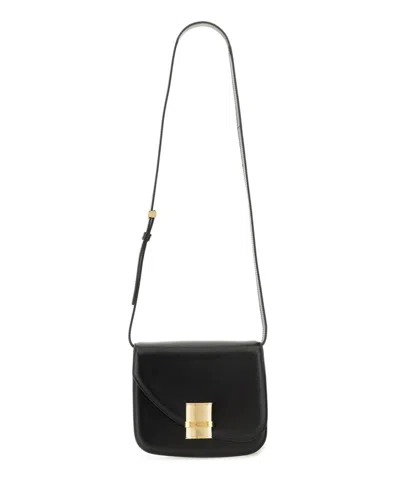 Ferragamo Flame Shoulder Bag In Black